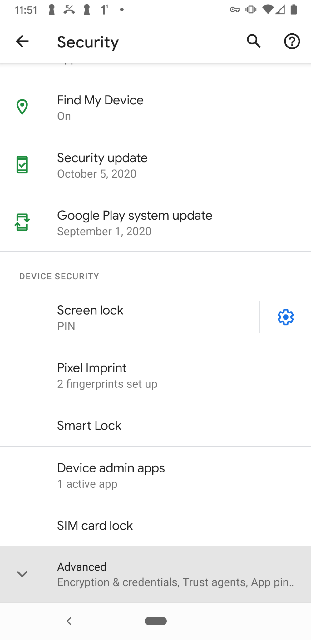 Android: tap Advanced